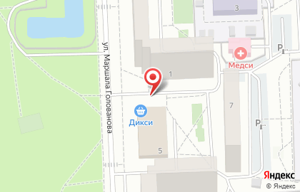 Диана на улице Маршала Голованова на карте