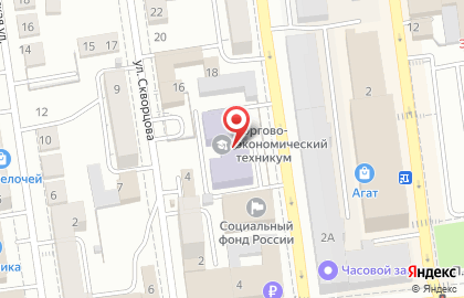 Златоустовский техникум технологии и экономики в Челябинске на карте