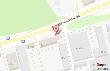 Шиномонтажная мастерская на Авторемонтной улице на карте