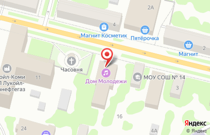 Дом Молодежи на Октябрьской улице на карте