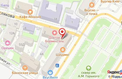 Центр снижения веса Доктор Борменталь на площади Максима Горького на карте