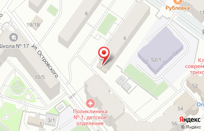 Киоск по продаже фруктов и овощей на улице Островского на карте