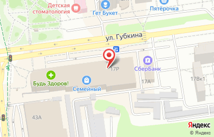 ОАО Банкомат, АКБ Росбанк на улице Губкина на карте