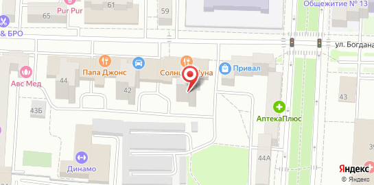 Центр медицинской косметологии на улице Богдана Хмельницкого на карте