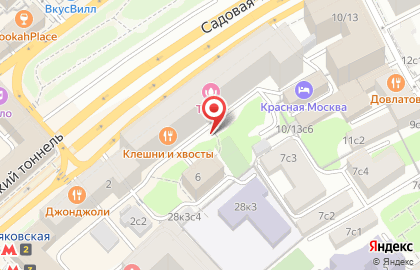 Банк Москвы Отделение Садовое-триумфальное на карте