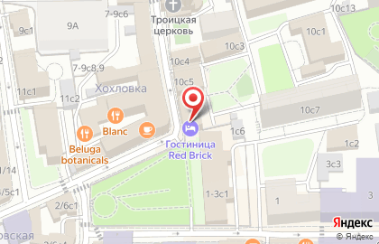 Отель и кафе Red Brick в Хохловском переулке на карте