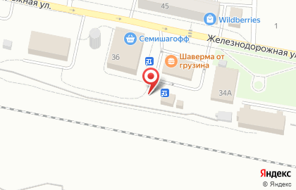 Киоск по продаже выпечки Мельница на Железнодорожной улице на карте