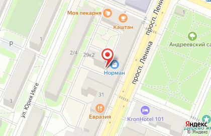 Мясной дворик на проспекте Ленина на карте