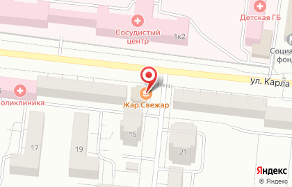 Булочная-пекарня Жар свежар на улице Гагарина, 17 в Зеленодольске на карте