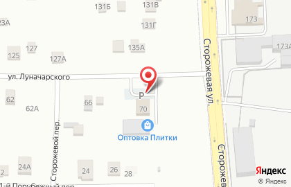Торговая компания Белгород Резинотехника в переулке Луначарского на карте