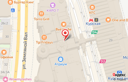 Магазин косметики NYX на улице Земляной Вал на карте