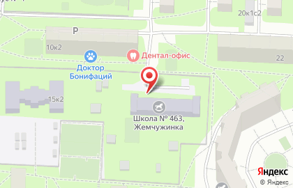 Школа №463 им. Героя Советского Союза Д.Н. Медведева с дошкольным отделением в Нагатинском затоне на карте