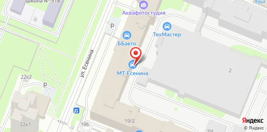 Автосервис Вилгуд на улице Есенина на карте