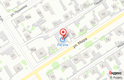 Магазин Лагуна на улице Мира на карте