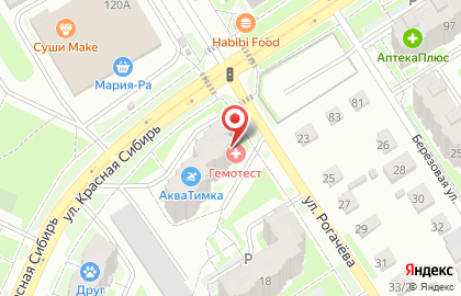 Магазин разливного пива на Красной Сибири на карте