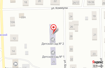 Детский сад № 1 на улице Большевиков на карте
