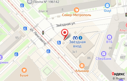 Киоск по продаже печатной продукции СИиР в Московском районе на карте