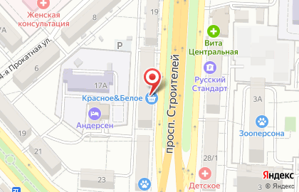 Торговая компания Ресурс на проспекте Строителей на карте