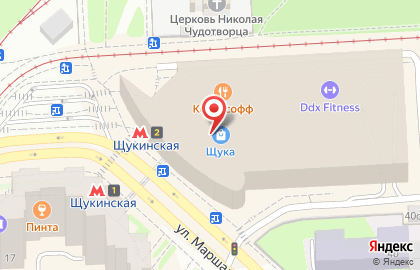 Магазин косметики M.a.с на Щукинской улице на карте