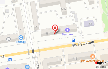 Отделение Восточного коммерческого банка на улице Пушкина на карте