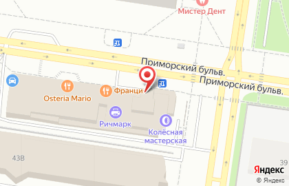 Агентство по предоставлению услуг Радуга на Приморском бульваре на карте