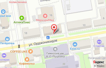 База отдыха Озел на улице Орджоникидзе на карте