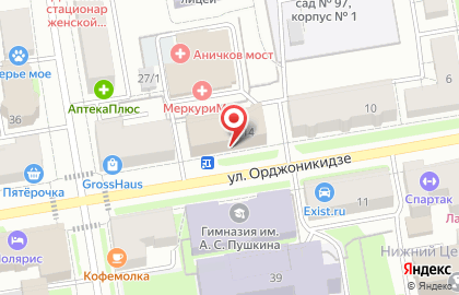 Республиканский центр детей и молодежи на улице Орджоникидзе на карте