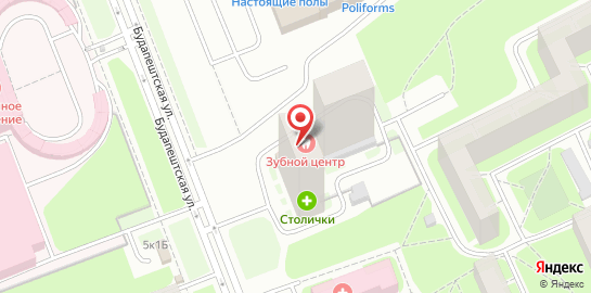 Стоматологическая клиника Зубной центр на Будапештской улице на карте