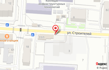 Ресторан Как дома на улице Строителей на карте