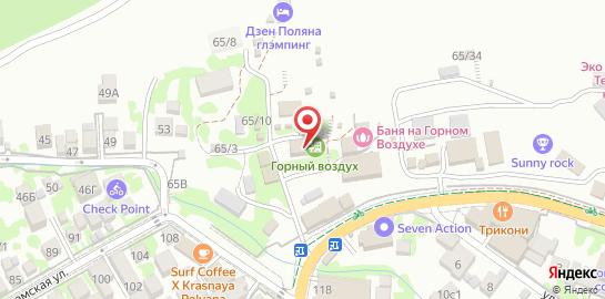 Баня Дзен на Красной Поляне на карте