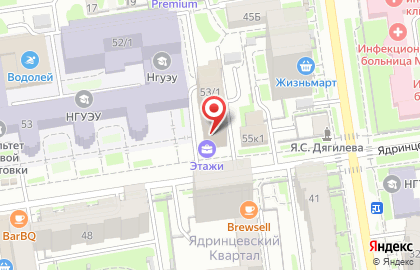 Компания по подбору автомобилей СибАвтоПодбор на Ядринцевской улице на карте