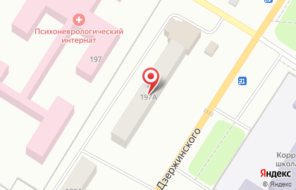 Продуктовый магазин Хлебосол, продуктовый магазин на улице Дзержинского на карте