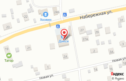 Супермаркет Дикси на Набережной улице на карте