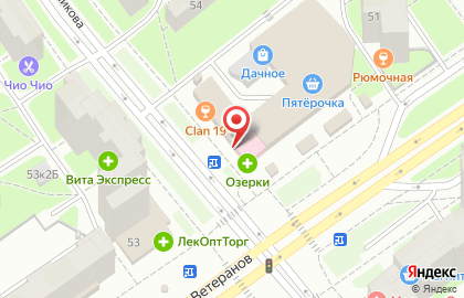 Химчистка БиоЛайф-Экспресс на проспекте Ветеранов на карте
