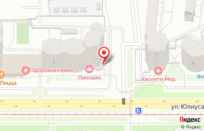 Группа компаний Омега на улице Юлиуса Фучика на карте