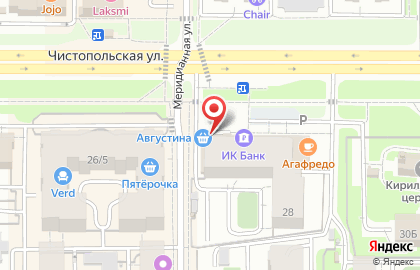 Продуктовый магазин Августина на Чистопольской улице на карте
