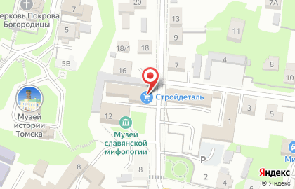 Торговый центр строительных материалов Стройдеталь в Томске на карте
