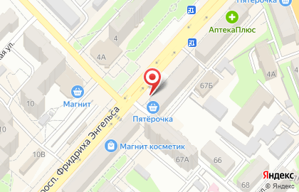 Супермаркет Пятёрочка на проспекте Фридриха Энгельса на карте