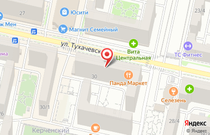 Магазин 1000 мелочей на улице Тухачевского на карте