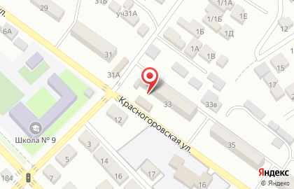 Киоск по продаже хлебобулочных изделий на Красногоровской улице на карте