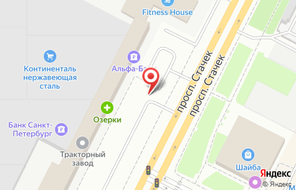 Перехватывающая автостоянка Городской центр управления парковками Санкт-Петербурга на проспекте Стачек на карте