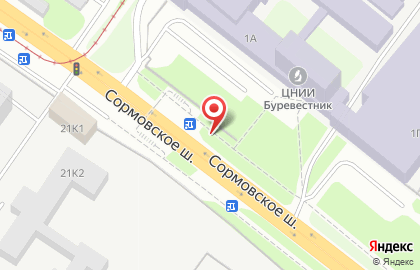 Указатель системы городского ориентирования №5945 по ул.Сормовское шоссе, д.21 к1 р на карте