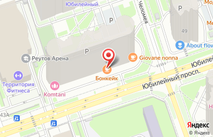 Цветочный бутик Amore+Fiori на Юбилейном проспекте на карте