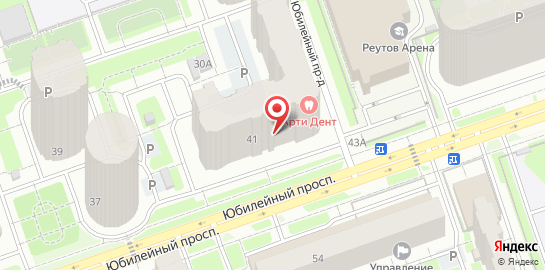 Ветеринарная клиника Любимчик на Юбилейном проспекте в Реутове на карте