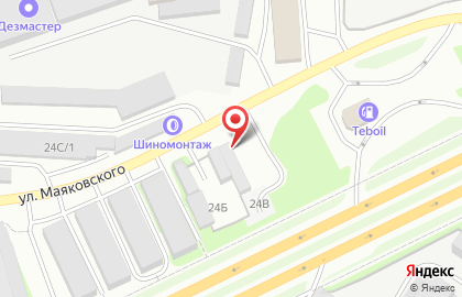 Шиномонтажная мастерская на улице Маяковского на карте