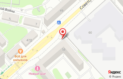 Продуктовый магазин Рубль на Советской улице на карте