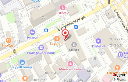 Магазин профессиональной косметики Галерея косметики на Бакунинской улице на карте