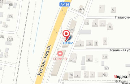 Супермаркет Карусель в Прикубанском районе на карте