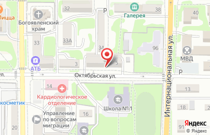 Свадебный салон Александра на Октябрьской улице на карте