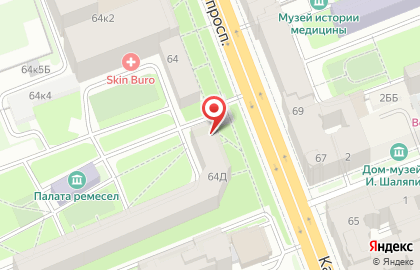 Детский сад Кудесница на метро Петроградская на карте